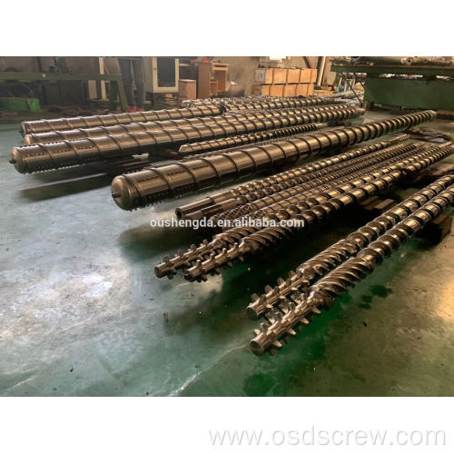 ZHOUSHAN OSD Exhaust vented screw & barrel for recycled plastic pelletizing PE PP PET NANJING GUOSU ZHANGJIAGANG ZHOUSHAN